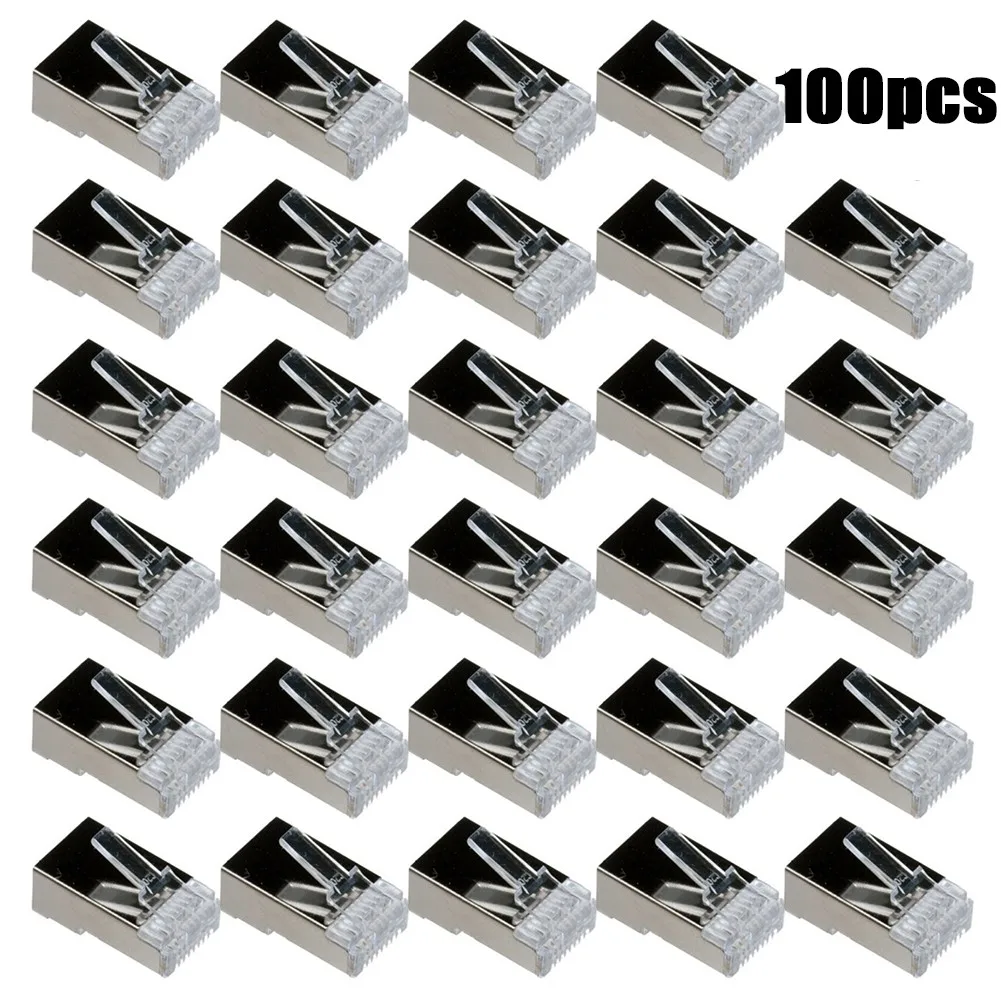 100 Pcs LOT 8p8c Network Cable Shielded Modular RJ45 Cat6 Connector Plug End (3U) End 8 Pins Network Cable Heads / Plugs Rg45
100 Pcs LOT 8p8c Network Cable Shielded Modular RJ45 Cat6 Connector Plug End (3U) End 8 Pins Network Cable Heads / Plugs Rg45