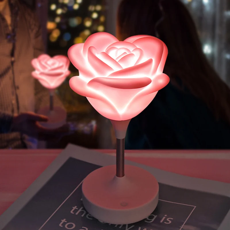 Creative high-footed rose light USB charging rose night light three-speed touch LED pat romantic atmosphere light
Creative high-footed rose light USB charging rose night light three-speed touch LED pat romantic atmosphere light