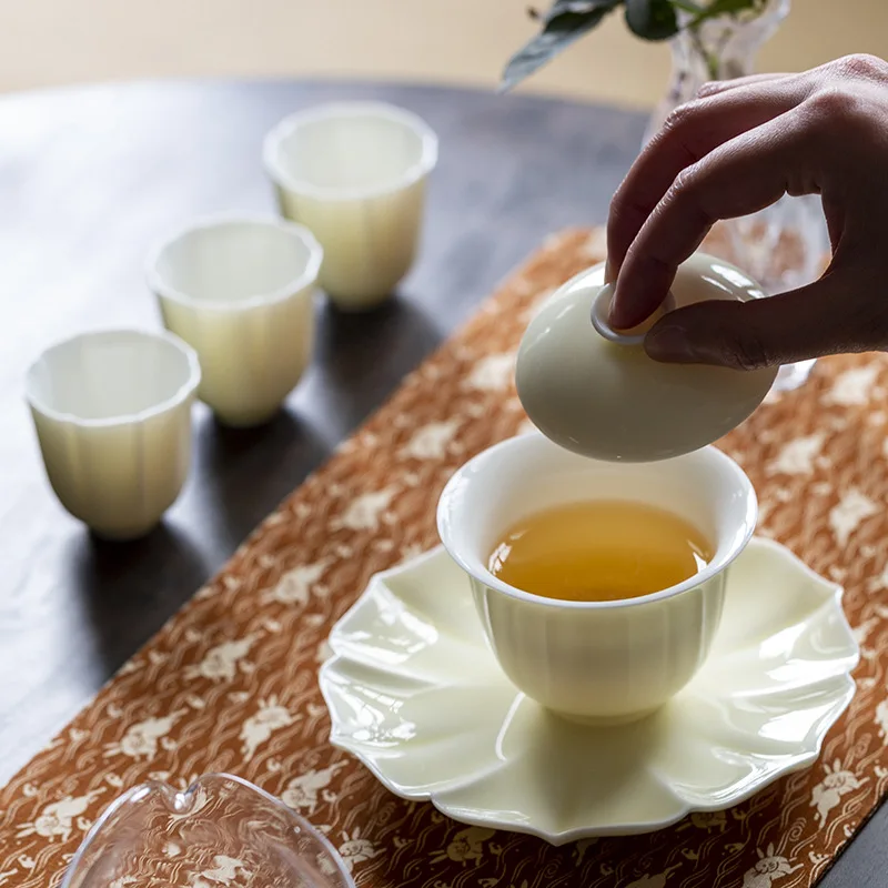 Чайная посуда Gaiwan Chawan набор из чаши для супа китайские кружки кунг-фу фарфоровая