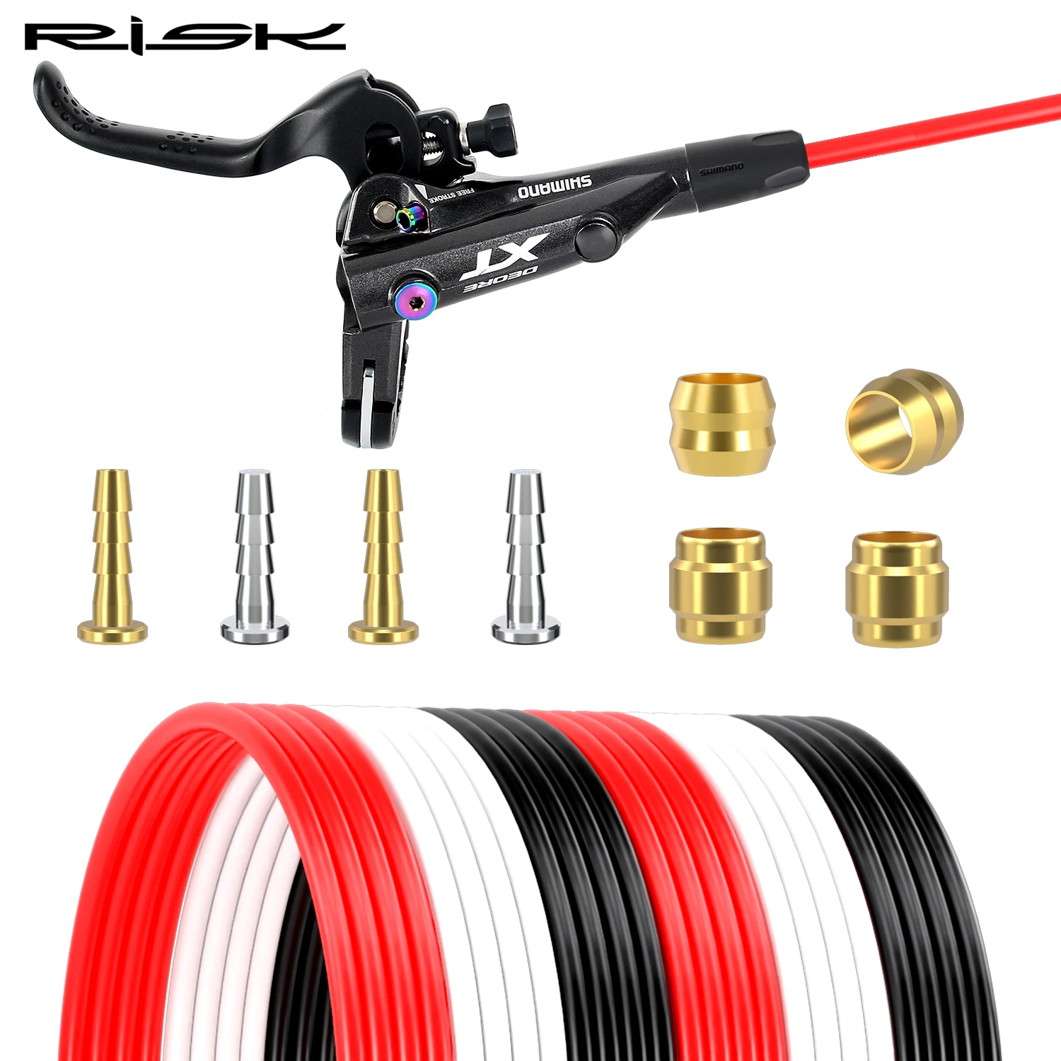 RISK RC115 Bicycle Hydraulic Disc Brake Hose Cable Olive and Brass Connecting Insert Quick-fit Adapter For Magura BH59 BH90 Sram
RISK RC115 Bicycle Hydraulic Disc Brake Hose Cable Olive and Brass Connecting Insert Quick-fit Adapter For Magura BH59 BH90 Sram