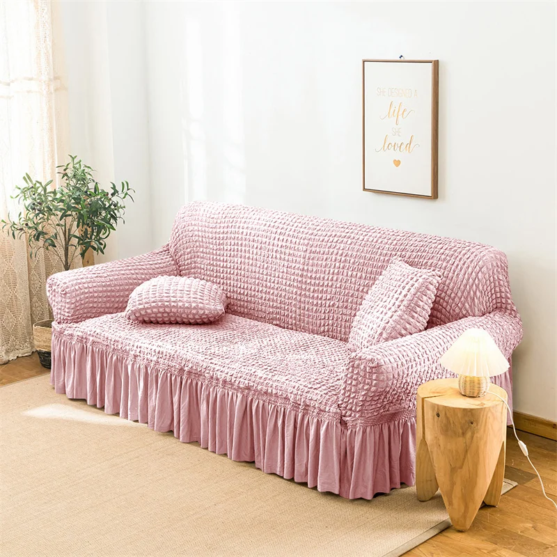 Pink Seersucker Couch Cover Solid Color Spandex Sofa Slipcovers Dustproof Washable Sofa Cover Protector for Living Room Bedroom
Pink Seersucker Couch Cover Solid Color Spandex Sofa Slipcovers Dustproof Washable Sofa Cover Protector for Living Room Bedroom