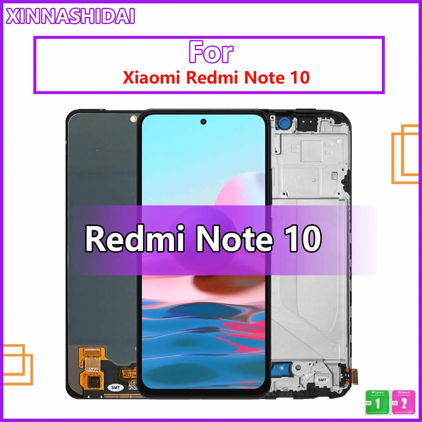 

100% протестирован для Xiaomi Redmi Note 10 4G ЖК-дисплей сенсорный экран дигитайзер в сборе для Redmi Note 10 4g ЖК-дисплей
