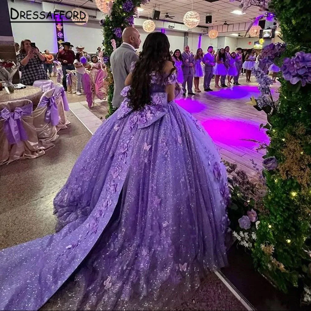 Purple Glitter Quinceanera Dresses Mexican Off the Shoulder Ball Gown Princess Long Sweet 16 Prom Dress 15 year old
Purple Glitter Quinceanera Dresses Mexican Off the Shoulder Ball Gown Princess Long Sweet 16 Prom Dress 15 year old