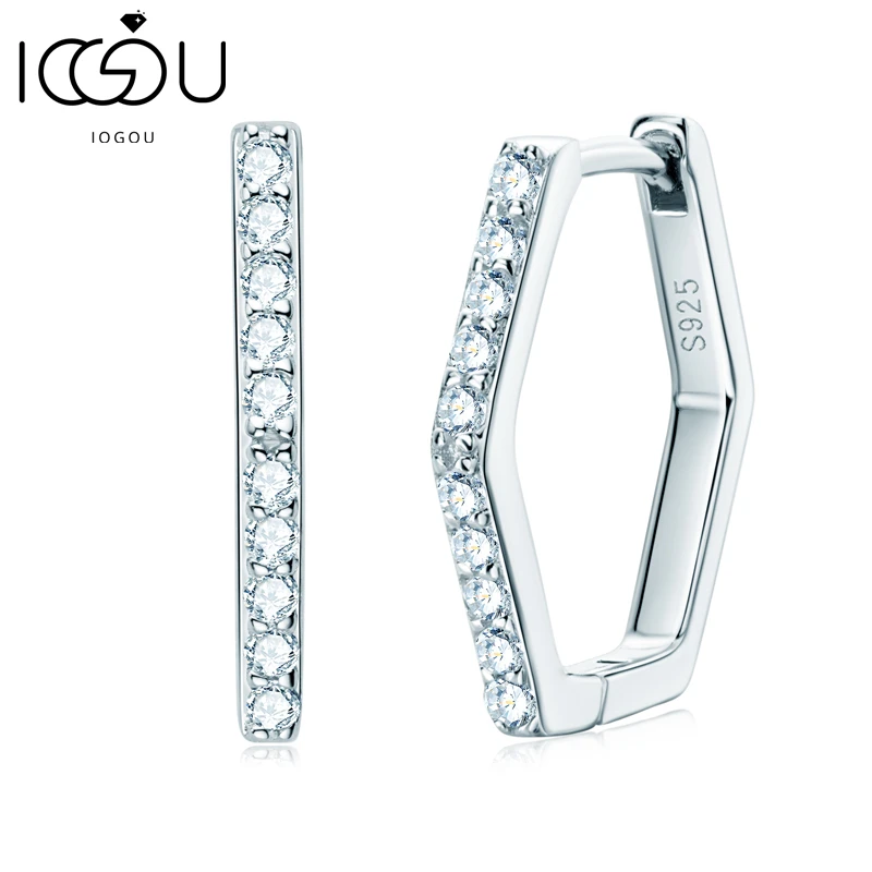 IOGOU All for 1 Real and Free Shipping Moissanite Hoop Earrings 925 Sterling Silver Woman Promise Earrings for Girls
IOGOU All for 1 Real and Free Shipping Moissanite Hoop Earrings 925 Sterling Silver Woman Promise Earrings for Girls