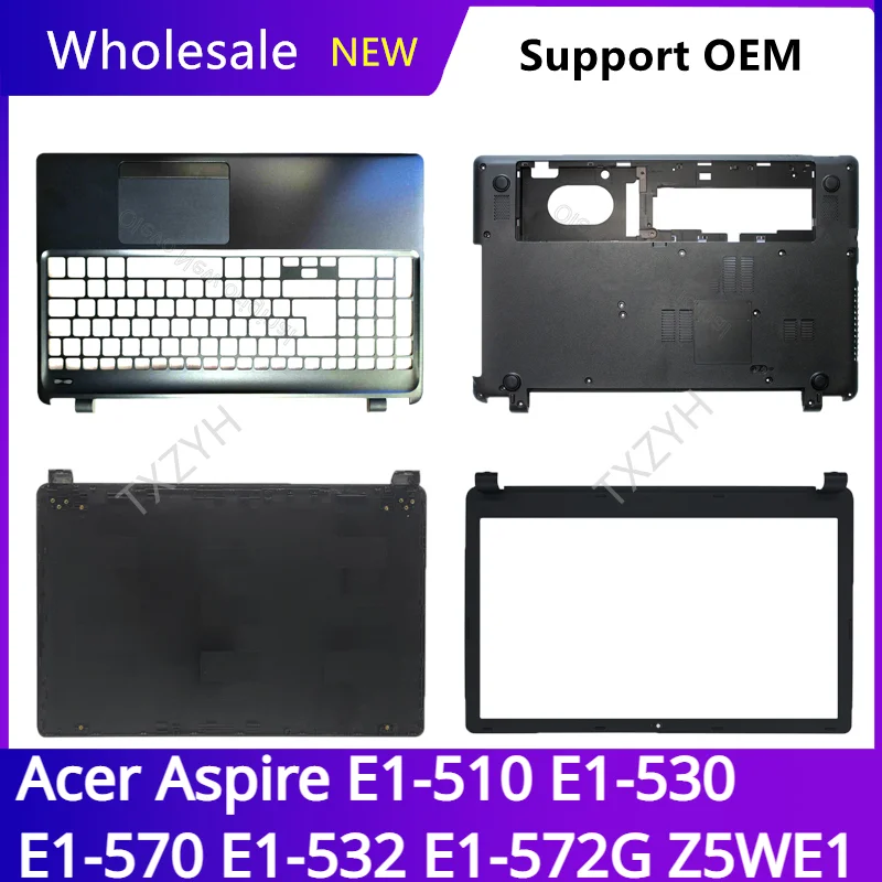 

For Acer Aspire E1-510 E1-530 E1-570 E1-532 E1-572G Z5WE1 LCD back cover Front Bezel Hinges Palmrest Bottom Case A B C D Shell