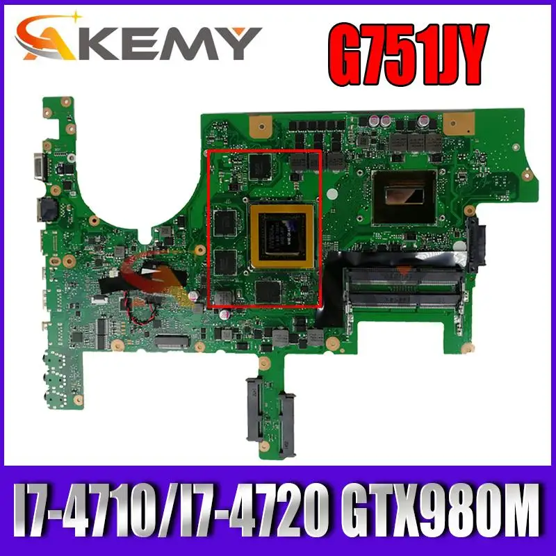 G751JY I7-4710/I7-4720 CPU GTX980M Laptop motherboard For ASUS G751J G751 G751JT G751JY Notebook mainboard fully tested
G751JY I7-4710/I7-4720 CPU GTX980M Laptop motherboard For ASUS G751J G751 G751JT G751JY Notebook mainboard fully tested