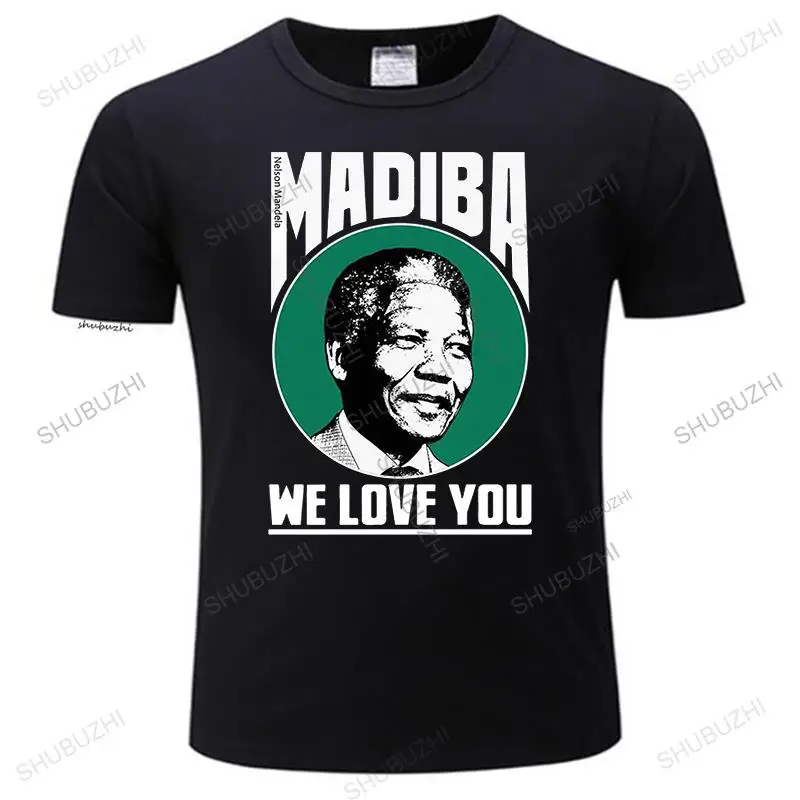 NELSON MANDELA НЕОФИЦИАЛЬНАЯ ФУТБОЛКА MADIBA WE LOVE YOU МУЖСКАЯ Прямая поставка Футболка с