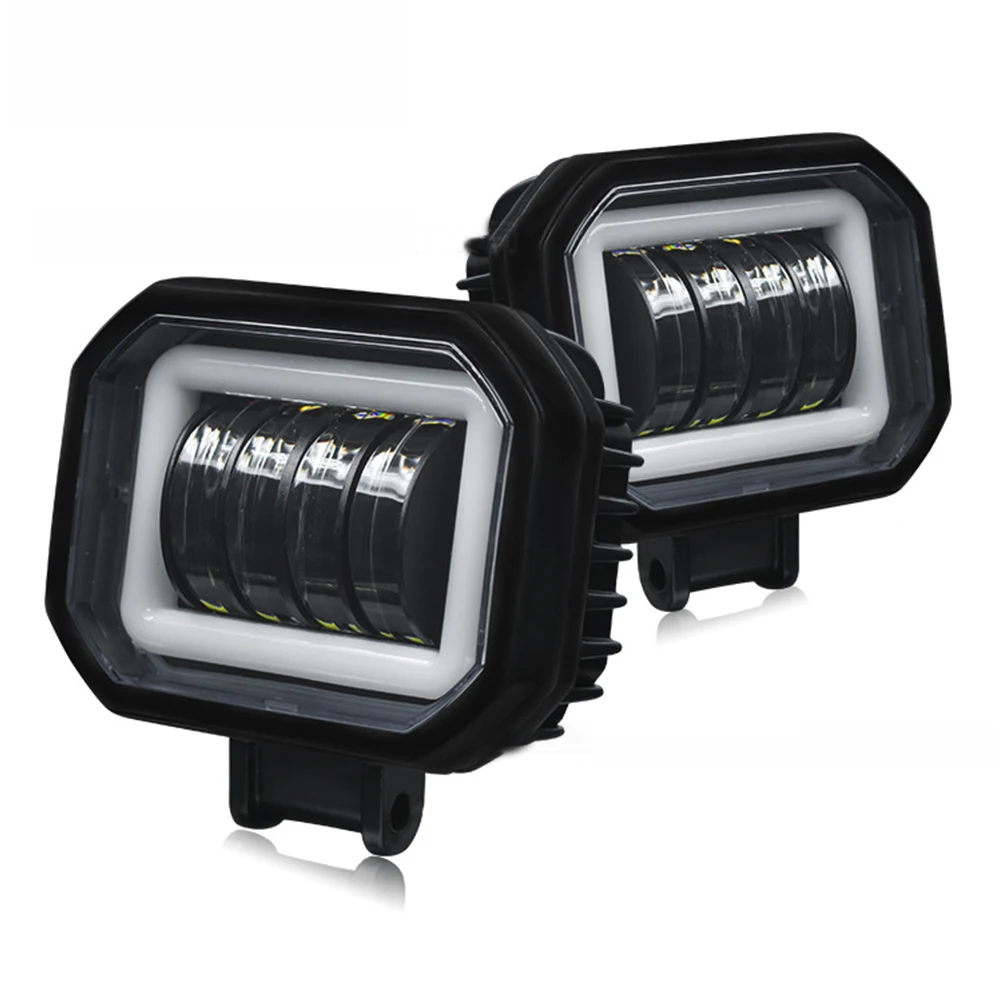 2pcs 6500K 12V-80V Square Car Led Work Light 4 Inch 40W Bright Off-road Vehicle Modified Angel Eyes With Aperture Motorcyc Light
2pcs 6500K 12V-80V Square Car Led Work Light 4 Inch 40W Bright Off-road Vehicle Modified Angel Eyes With Aperture Motorcyc Light
