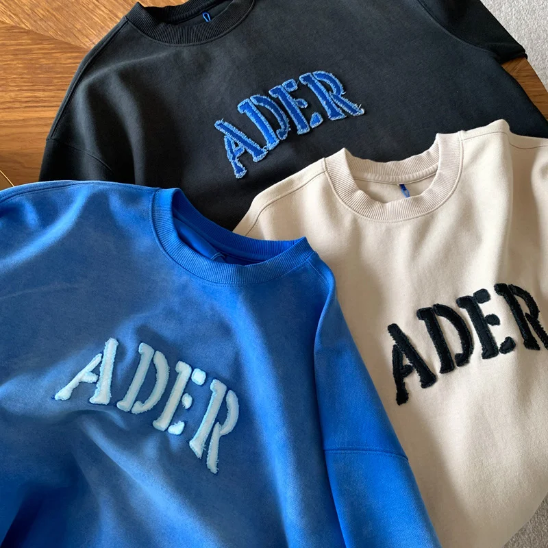Ader autumn and winter new tie dyed denim embroidery printed long sleeved Sweatshirt loose and trendy for men and women
Ader autumn and winter new tie dyed denim embroidery printed long sleeved Sweatshirt loose and trendy for men and women