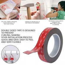 3M Strong Permanent Double Sided Super Self-Adhesive Sticky Tape Roll Adhesive VHB Double Sided Tape for car School Office