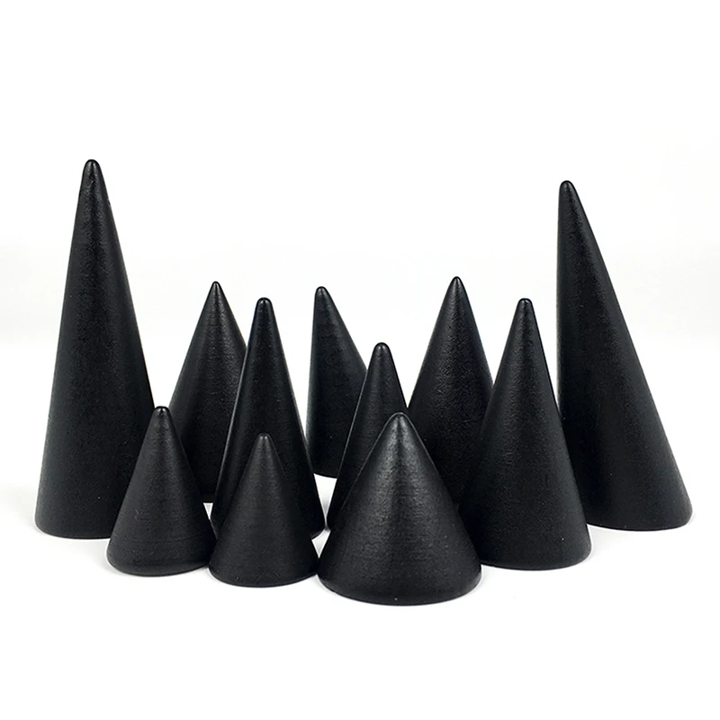 Vintage Black Wooden Ring Holder Display Cone Rack Solid Wood Finger Trinket Stand Storage Organizer Jewelry Ring Stack Showcase
Vintage Black Wooden Ring Holder Display Cone Rack Solid Wood Finger Trinket Stand Storage Organizer Jewelry Ring Stack Showcase