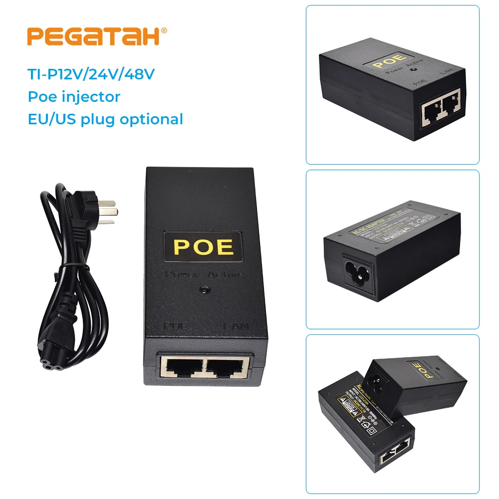 Poe injector Video surveillance Video recorder Surveillance camera Ethernet Injector POE power Adapter EU/US Optional poe
Poe injector Video surveillance Video recorder Surveillance camera Ethernet Injector POE power Adapter EU/US Optional poe
