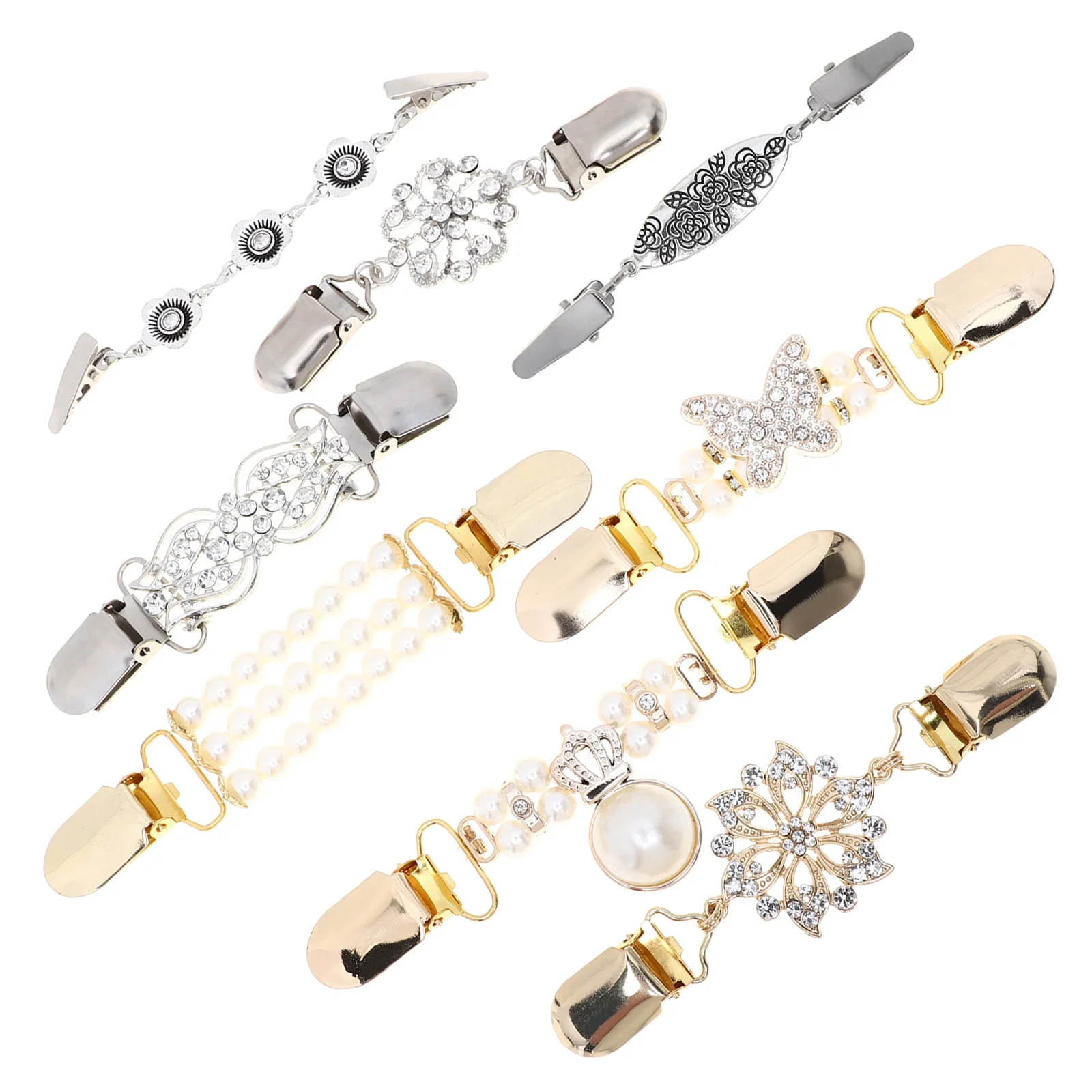 8 Pcs Cardigan Clip Shawl Valentines Day Sweater Chain Clips Accessories Women Jewelry Collar Dress Cinch Vest Chains
8 Pcs Cardigan Clip Shawl Valentines Day Sweater Chain Clips Accessories Women Jewelry Collar Dress Cinch Vest Chains