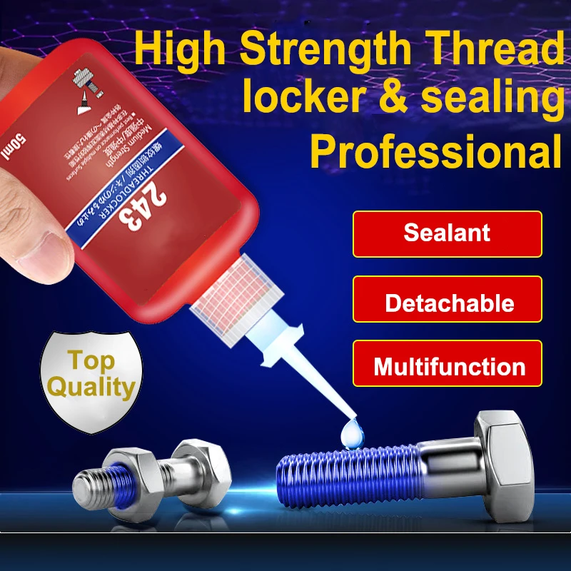 

Universal 50/10ML Anaerobic Adhesive Threadlocker Lock Glue Sealing Anti-corrosion Threaded Nuts Metal Locking Adhesive Sealant