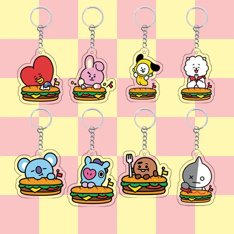 2022 KPOP bangtan boys BITE series Acrylic cartoon keychain pendant Backpack decoration accessories Birthday gift Fan collection
2022 KPOP bangtan boys BITE series Acrylic cartoon keychain pendant Backpack decoration accessories Birthday gift Fan collection