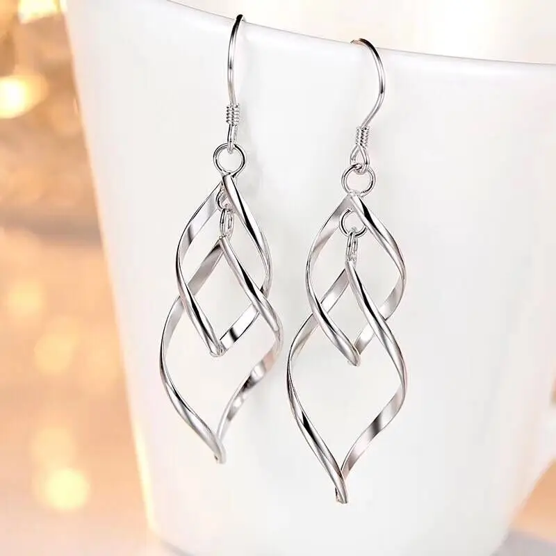 VENTFILLE 925 Stamp Silver Color Drop Long Earrings For Women Girl Temperament Simplicity Jewelry Birthday Gift Dropshipping
VENTFILLE 925 Stamp Silver Color Drop Long Earrings For Women Girl Temperament Simplicity Jewelry Birthday Gift Dropshipping