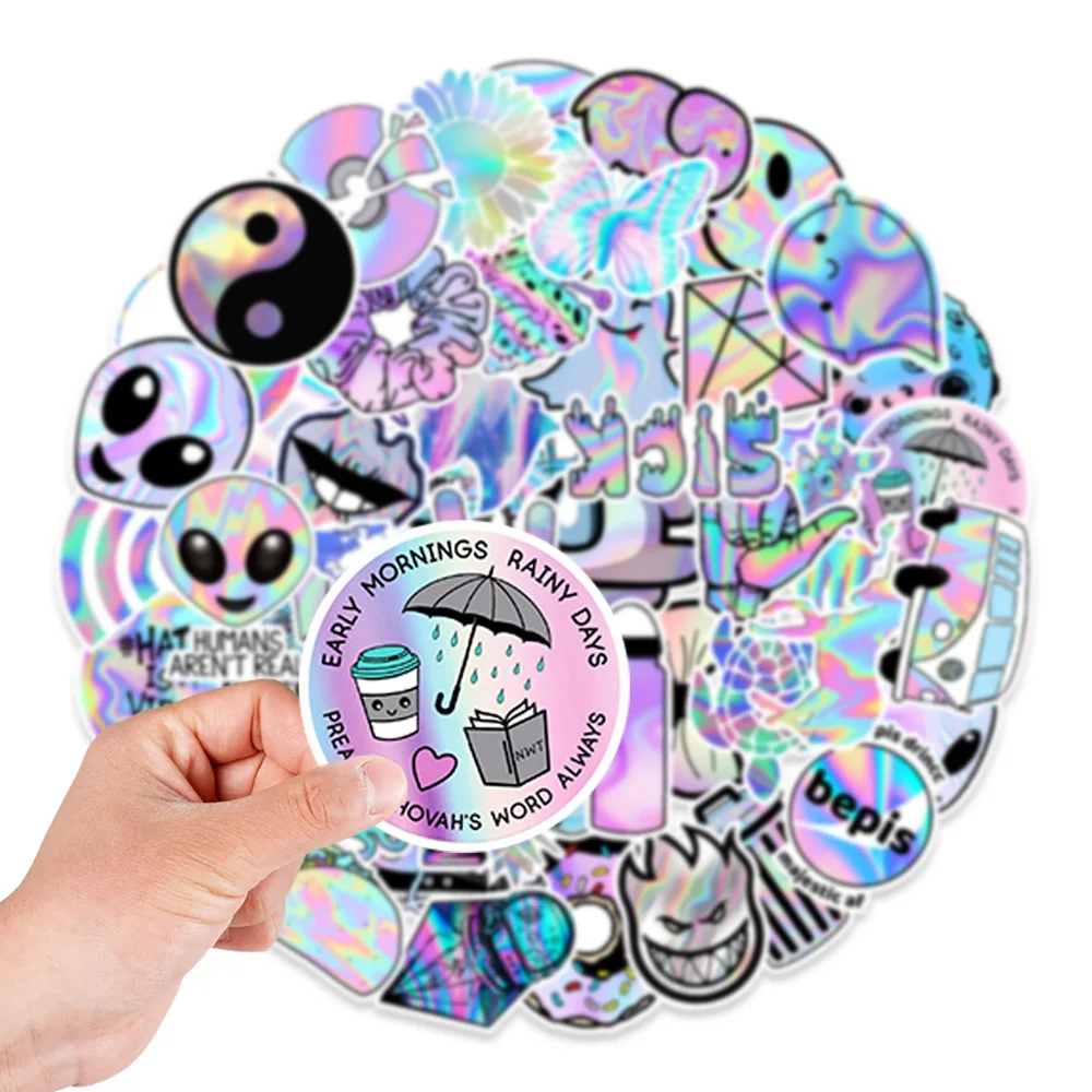 50PCS Holographic Laser Style Graffiti Stickers Laptop Guitar Luggage Fridge Waterproof Cool Sticker Decal Kid Classic Toy
50PCS Holographic Laser Style Graffiti Stickers Laptop Guitar Luggage Fridge Waterproof Cool Sticker Decal Kid Classic Toy