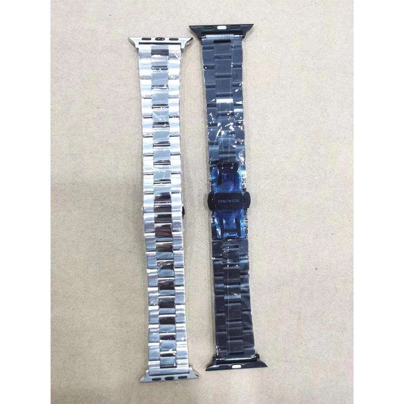 Three Beads Solid Strap for Apple Watch Strap 38㎜/42㎜ 361L Stainless Steel Strap iwatch Series 7 4 3 5 SE 6 Strap 
Three Beads Solid Strap for Apple Watch Strap 38㎜/42㎜ 361L Stainless Steel Strap iwatch Series 7 4 3 5 SE 6 Strap