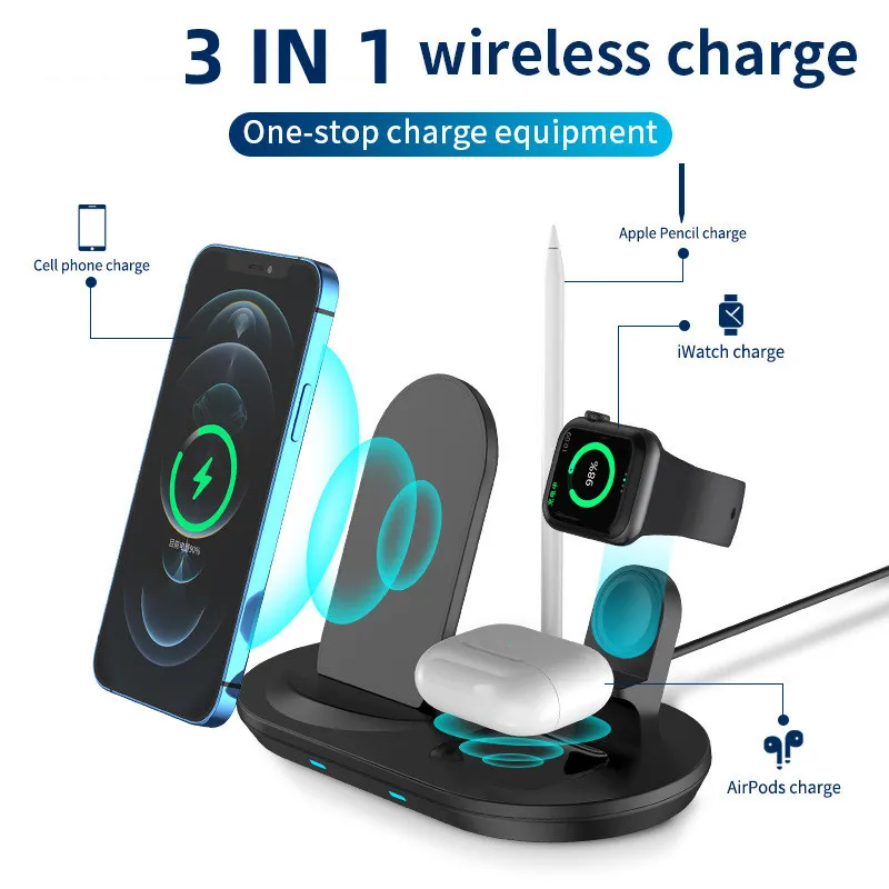 Wireless Charger Station 3 in 1 Foldable 15W Fast Qi Charging Dock for Apple iWatch 7 6 Airpods Pro iPhone 14 13 12 11 XS XR X 8
Wireless Charger Station 3 in 1 Foldable 15W Fast Qi Charging Dock for Apple iWatch 7 6 Airpods Pro iPhone 14 13 12 11 XS XR X 8