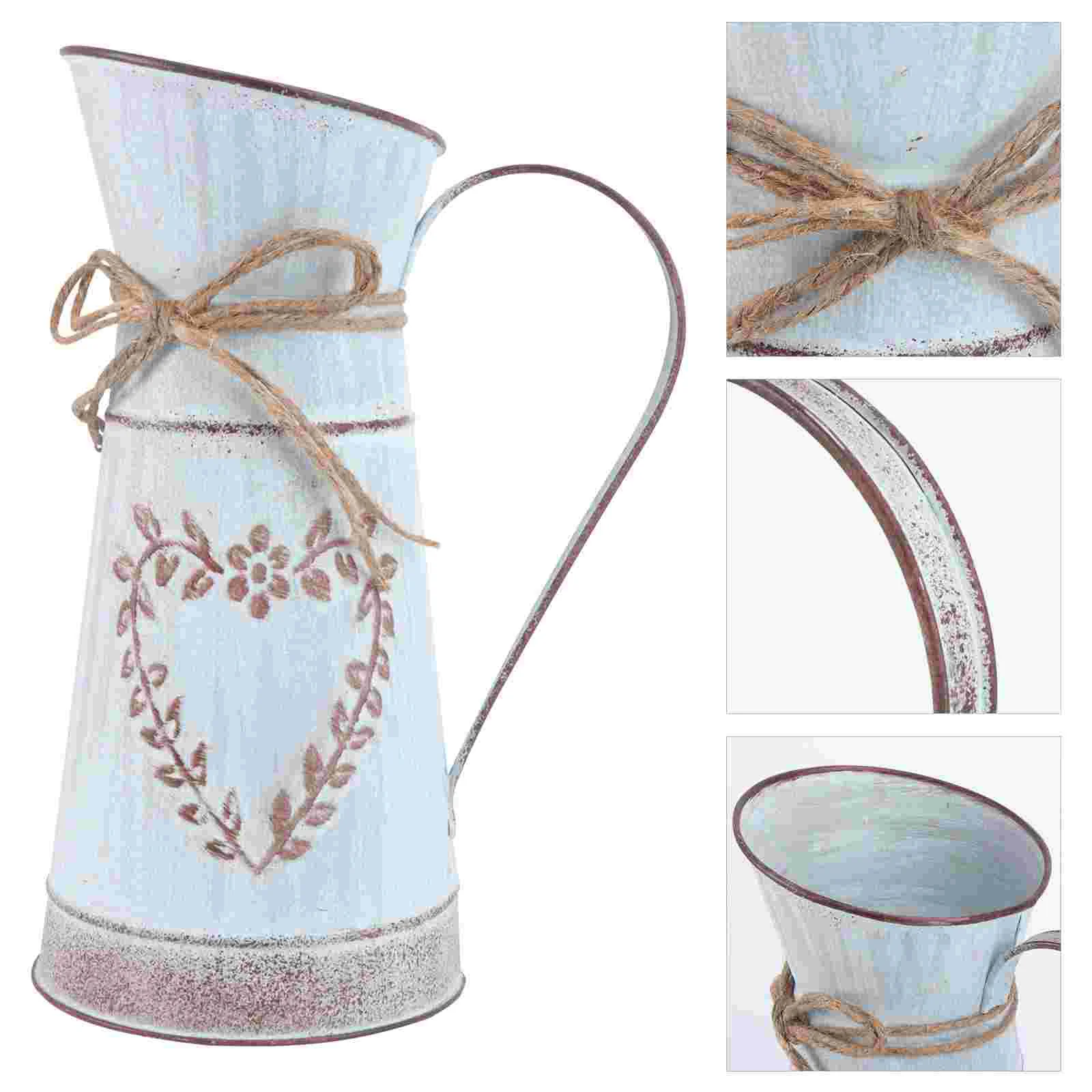 Vase Flower Metal Rustic Vases Can Vintage Decor Farmhouse Bucket Jug Shabby Pitcher Pot Iron Decorative Galvanized Flowers Tin
Vase Flower Metal Rustic Vases Can Vintage Decor Farmhouse Bucket Jug Shabby Pitcher Pot Iron Decorative Galvanized Flowers Tin