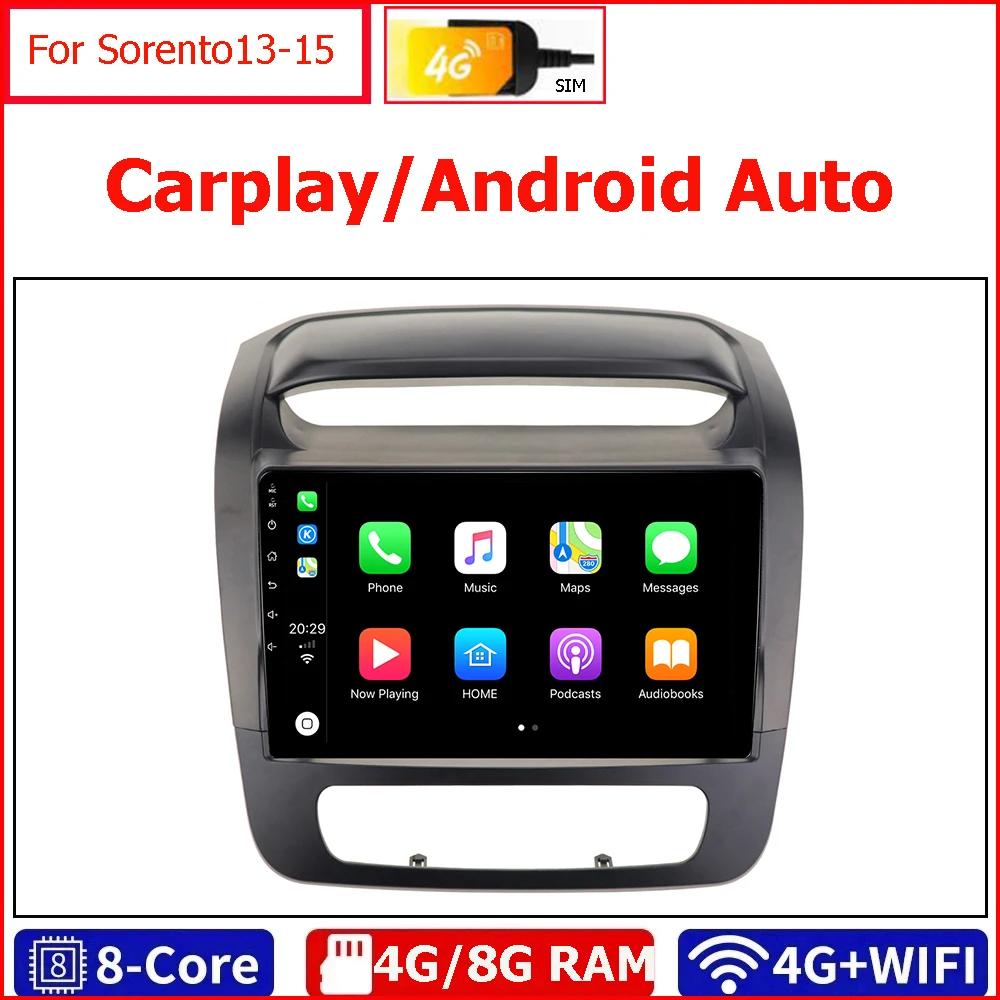 Car Multimedia Player Head Unit Android 10.0 Radio For KIA Sorento 2013-2015 With Gps RDS 2Din Carplay Auto 4G Network 
Car Multimedia Player Head Unit Android 10.0 Radio For KIA Sorento 2013-2015 With Gps RDS 2Din Carplay Auto 4G Network