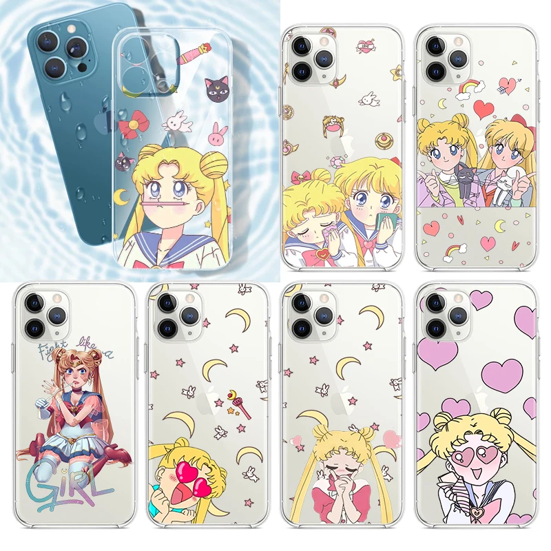 Cute Girl Sailor Moon For Apple iPhone 13 12 11 Pro Max Mini XS Max X XR 6S 6 7 8 Plus 5S Soft Transparent Phone Case Coque Capa
Cute Girl Sailor Moon For Apple iPhone 13 12 11 Pro Max Mini XS Max X XR 6S 6 7 8 Plus 5S Soft Transparent Phone Case Coque Capa