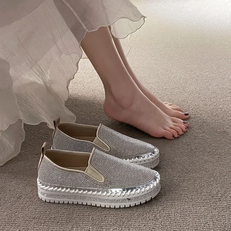 Casual Woman Shoe All-Match Female Footwear Clogs Platform Slip-on Round Toe Crystal Summer Dress Creepers Slip On New Summer S
Casual Woman Shoe All-Match Female Footwear Clogs Platform Slip-on Round Toe Crystal Summer Dress Creepers Slip On New Summer S