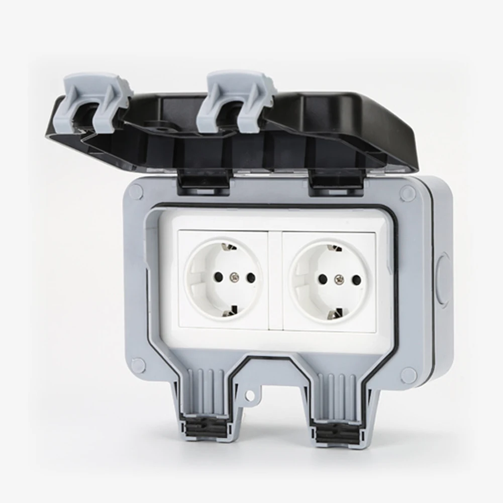 16A 2 Gang Outdoor Socket IP66 Waterproof Double Socket EU Standard 220-250V Wall Electrical Outlets Switched Socket
16A 2 Gang Outdoor Socket IP66 Waterproof Double Socket EU Standard 220-250V Wall Electrical Outlets Switched Socket