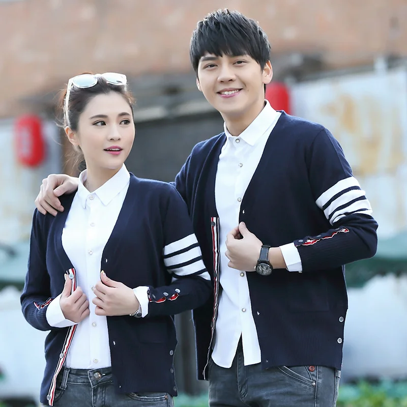 Hot Sale Long Sleeve Spring Autumn Lover Couple Wool Sweaters TB Style Brand New Women Men Knitted Cardigan Sweater Fashion Top
Hot Sale Long Sleeve Spring Autumn Lover Couple Wool Sweaters TB Style Brand New Women Men Knitted Cardigan Sweater Fashion Top