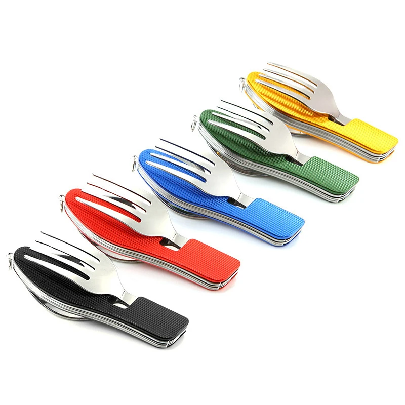 Tablespoon Set 4 In 1 Foldable Spoon Knife Fork Bottle Opener Stainless Steel Folding Pocket Kits Outdoor Tableware Set
Tablespoon Set 4 In 1 Foldable Spoon Knife Fork Bottle Opener Stainless Steel Folding Pocket Kits Outdoor Tableware Set