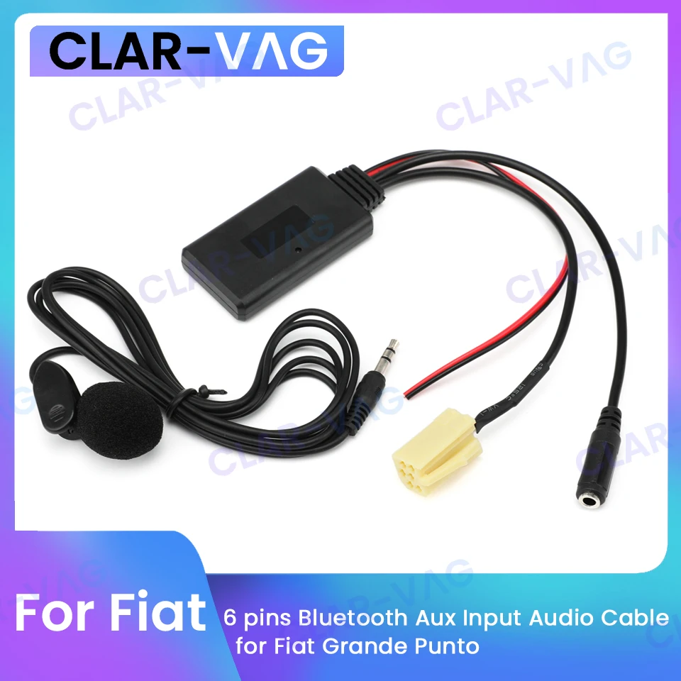 

Bluetooth 5.0 Module Receiver Adapter Radio Stereo AUX Cable Adapter with MIC for Fiat For Alfa For Lancia for Benz SMART 451