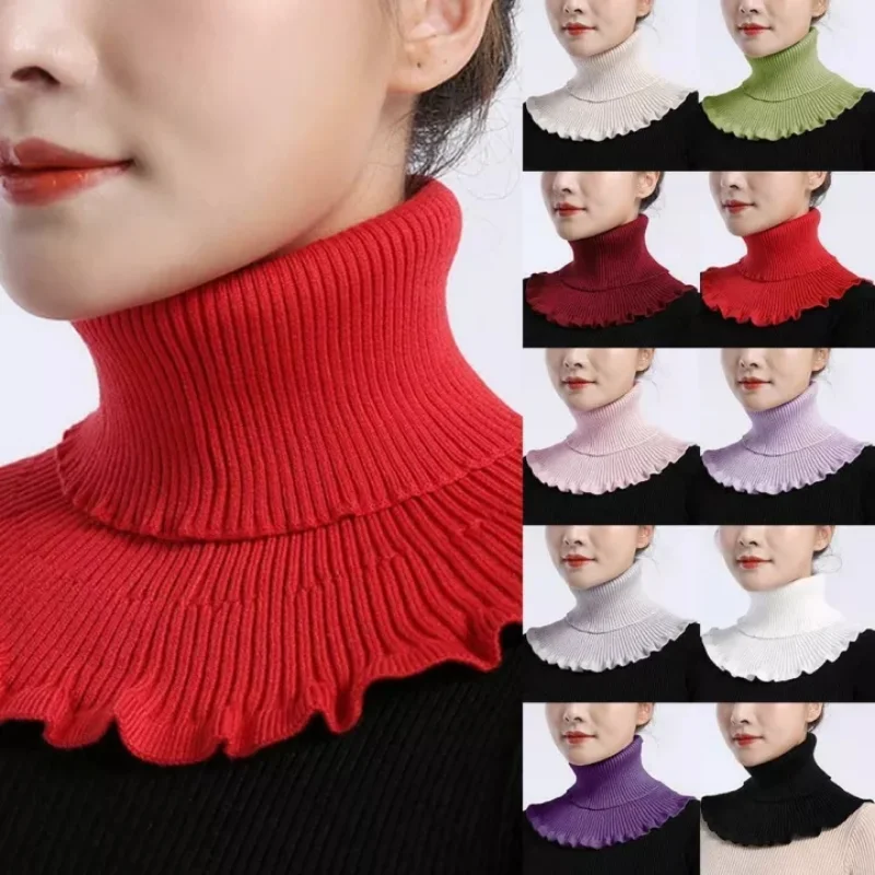 Women Solid Fake Collar Scarf Knitted Elastic False Collar Scarf Warm Winter Cycling Windproof Ruffles Detachable Wrap Scarf
Women Solid Fake Collar Scarf Knitted Elastic False Collar Scarf Warm Winter Cycling Windproof Ruffles Detachable Wrap Scarf