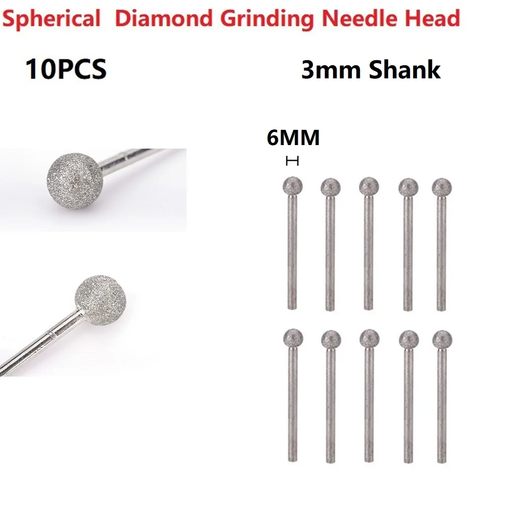 10PC Diamond Round Ball Burr Drill Bit Set For Carving Engraving Drilling 4-12mm For Sculpting, Dressing, Grinding
10PC Diamond Round Ball Burr Drill Bit Set For Carving Engraving Drilling 4-12mm For Sculpting, Dressing, Grinding