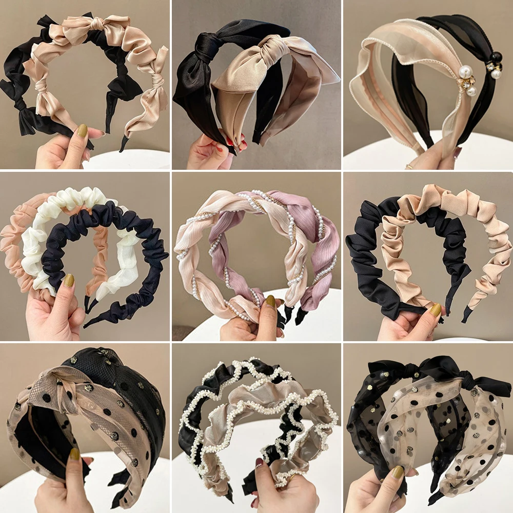 Fashion Satin Bow Fold Wave Hair Bands for Women Girls Luxury Designer Lady Solid Color Headband Hair Accessories Wholesale
Fashion Satin Bow Fold Wave Hair Bands for Women Girls Luxury Designer Lady Solid Color Headband Hair Accessories Wholesale