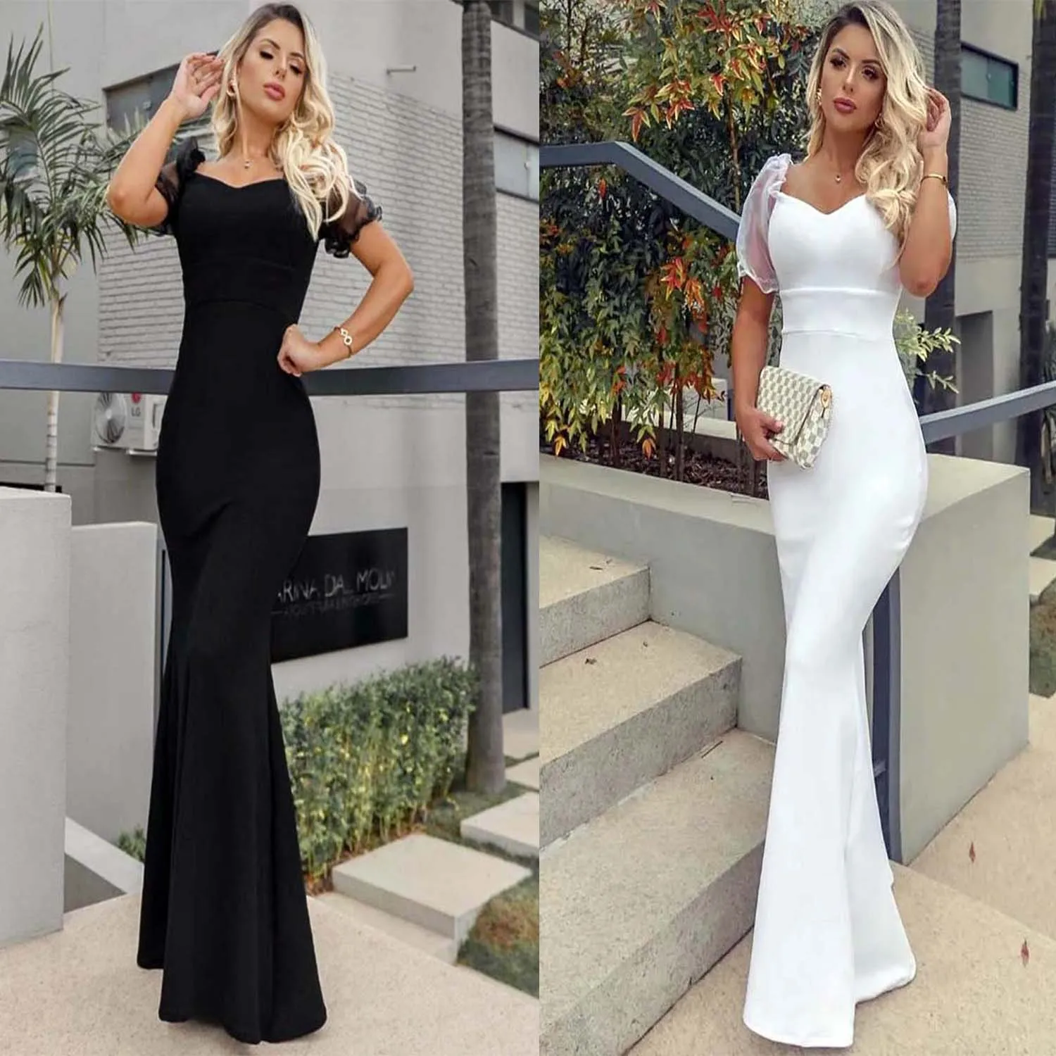 Mandylandy Women Elegant Summer Mermaid Evening Dress Fashion Female Y2K Short Puff Sleeve V Neck High Waist Corset Party Dress
Mandylandy Women Elegant Summer Mermaid Evening Dress Fashion Female Y2K Short Puff Sleeve V Neck High Waist Corset Party Dress