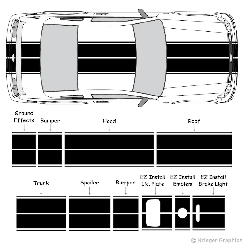 3M Eleanor Dual Rally Racing Stripes for 2005-09 Ford Mustang 2006 2007 2008 2009
3M Eleanor Dual Rally Racing Stripes for 2005-09 Ford Mustang 2006 2007 2008 2009