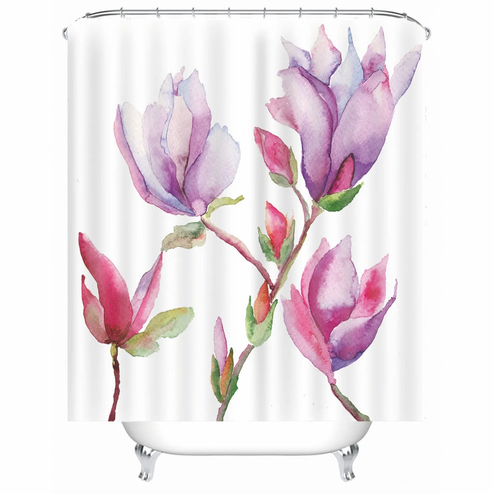 Shower Curtain Designs Polyester Blooming Flowers White Mold & Mildew Resistant Waterproofwith Rustproof Grommets Hooks
Shower Curtain Designs Polyester Blooming Flowers White Mold & Mildew Resistant Waterproofwith Rustproof Grommets Hooks