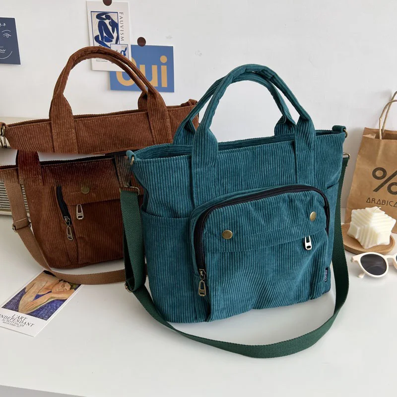 Hylhexyr Women Corduroy Shoulder Tote Solid Color Casual Handbag Fashion Canvas Messenger Bags Zipper Simple Crossbody Bag
Hylhexyr Women Corduroy Shoulder Tote Solid Color Casual Handbag Fashion Canvas Messenger Bags Zipper Simple Crossbody Bag