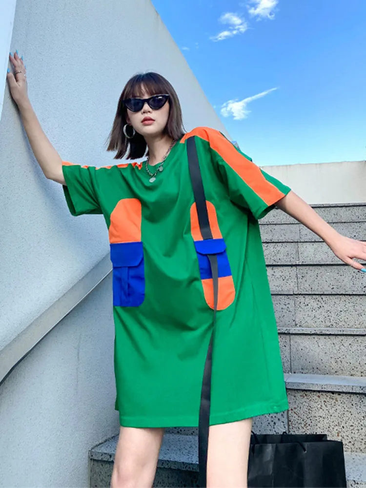 XITAO Women Dress Fashion Pullover Patchwork Small Fresh Hit Color Half Sleeve Goddess Fan Casual Style Loose Dress WMD7029
XITAO Women Dress Fashion Pullover Patchwork Small Fresh Hit Color Half Sleeve Goddess Fan Casual Style Loose Dress WMD7029