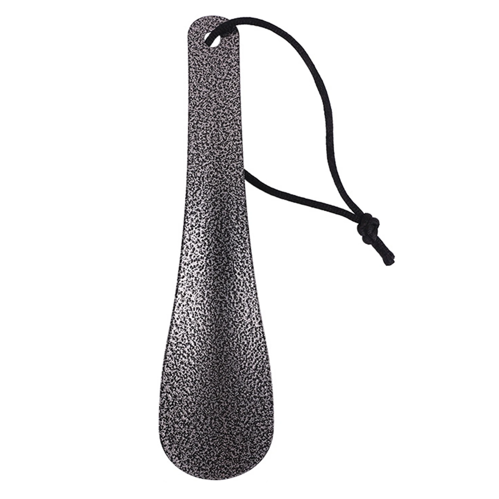 

Портативный подъемник с длинной ручкой, из нержавеющей стали, изогнутая ложка, аксессуары для отдыха, практичный рожок для обуви, 19 см