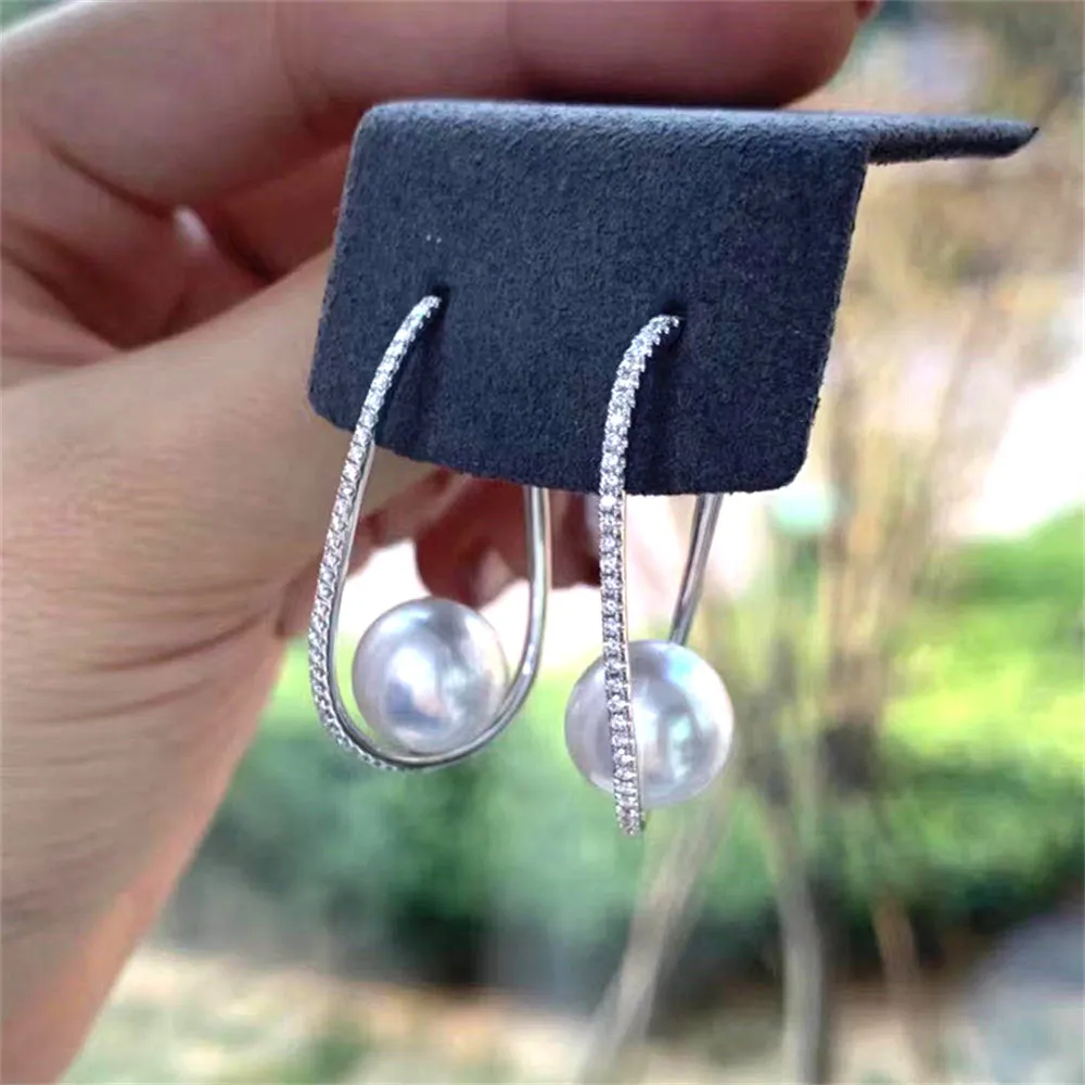 DIY pearl earring accessories S925 sterling silver trendy minimalist earrings for women's empty fit 8-10mm beads
DIY pearl earring accessories S925 sterling silver trendy minimalist earrings for women's empty fit 8-10mm beads