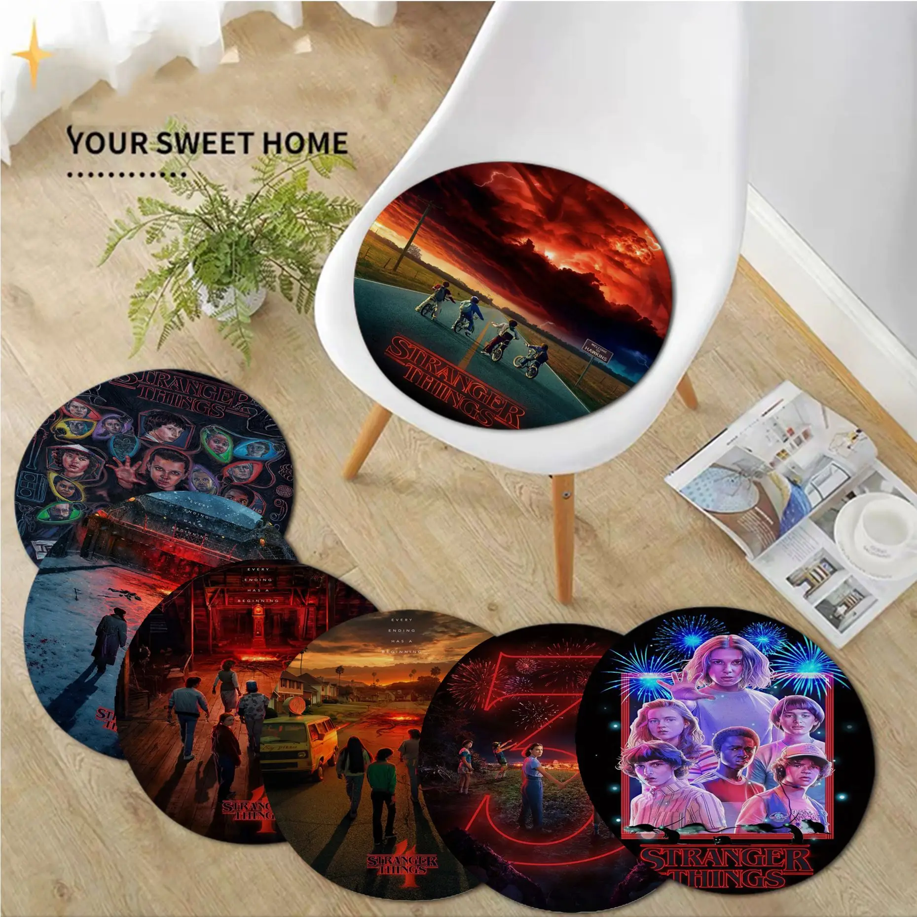 TV Show Stranger Things Season 4 To 1 Tie Rope Stool Pad Patio Home Kitchen Chair Seat Cushion Pads Sofa Seat Buttocks Pad
TV Show Stranger Things Season 4 To 1 Tie Rope Stool Pad Patio Home Kitchen Chair Seat Cushion Pads Sofa Seat Buttocks Pad