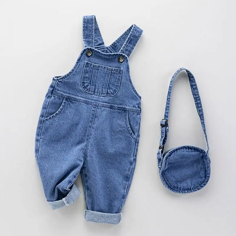 New Boy Girls Spring Autumn Denim Overalls Baby Toddler Children Casual Jeans With Bag Clothes Kids Cute Workwear
New Boy Girls Spring Autumn Denim Overalls Baby Toddler Children Casual Jeans With Bag Clothes Kids Cute Workwear