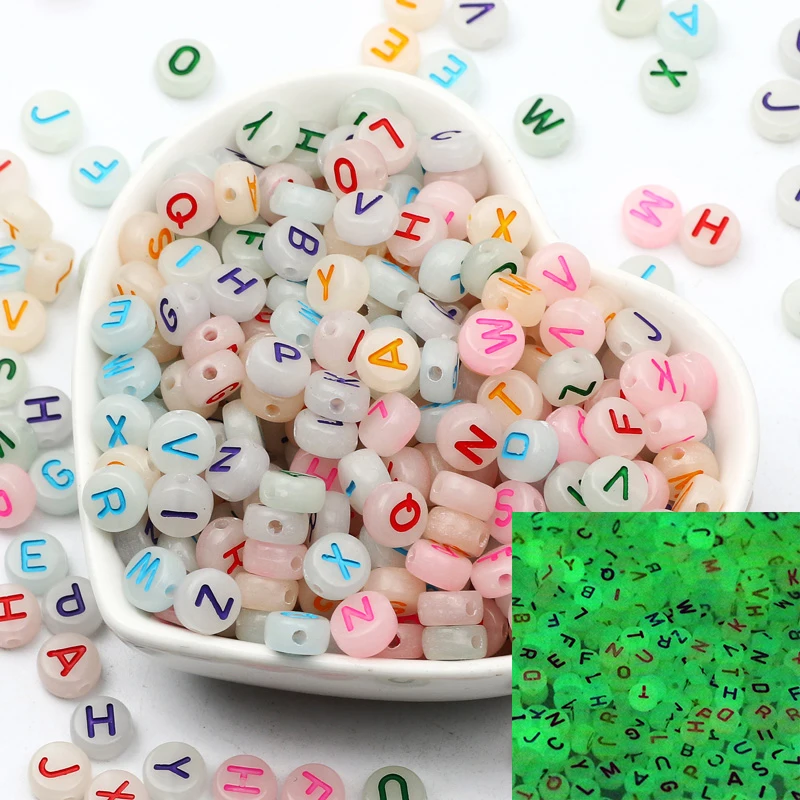 Round Flat Luminous 100pcs/lot Acrylic Beads Colored English Letter A-Z Loose Beads For Jewelry Making DIY Bracelets Accessories
Round Flat Luminous 100pcs/lot Acrylic Beads Colored English Letter A-Z Loose Beads For Jewelry Making DIY Bracelets Accessories