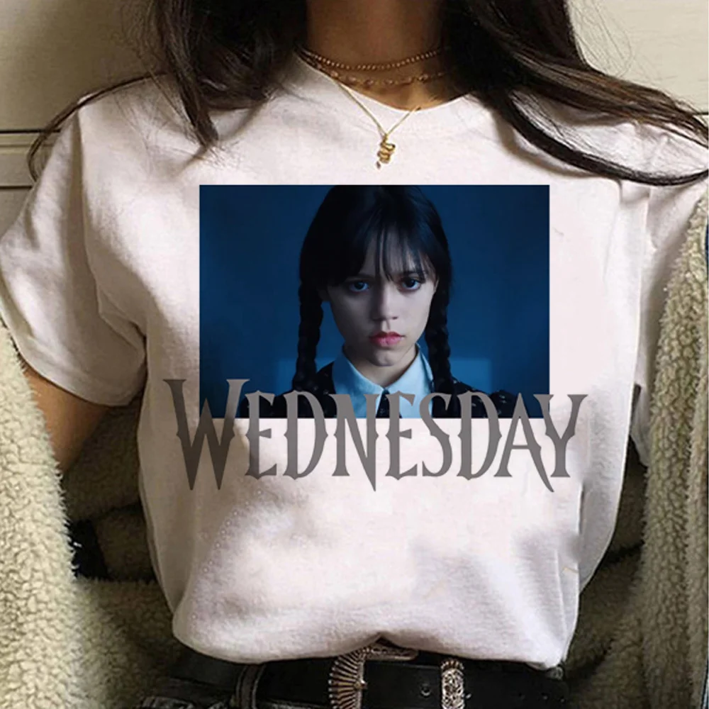 Wednesday Addams Top Women T-shirt Comic Harajuku Female Tee Graphic Y2k Top Anime Clothes Harajuku Gothic Women Clothes
Wednesday Addams Top Women T-shirt Comic Harajuku Female Tee Graphic Y2k Top Anime Clothes Harajuku Gothic Women Clothes