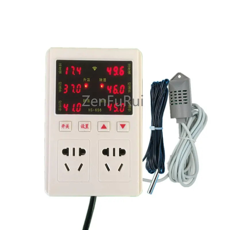656 Intelligent Temperature and Humidity Controller Breeding Incubation Temperature Moisture Meter Humidity Meter Temperature
656 Intelligent Temperature and Humidity Controller Breeding Incubation Temperature Moisture Meter Humidity Meter Temperature