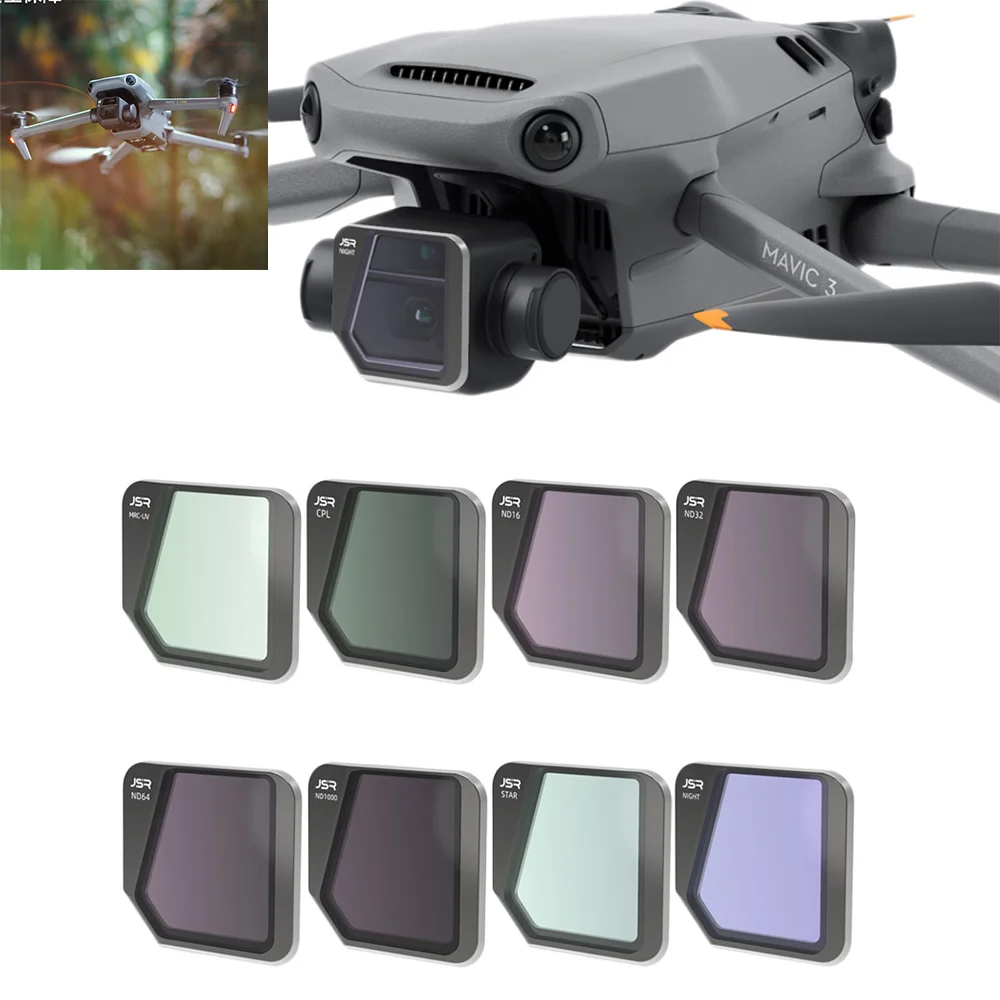 8PCS Lens Filter Lens For DJI Mavic 3 Camera Lens CPL/UV/VND Filters ND-PL 8/16/32/64 Filters Kit For Mavic 3 Drone Accessories
8PCS Lens Filter Lens For DJI Mavic 3 Camera Lens CPL/UV/VND Filters ND-PL 8/16/32/64 Filters Kit For Mavic 3 Drone Accessories