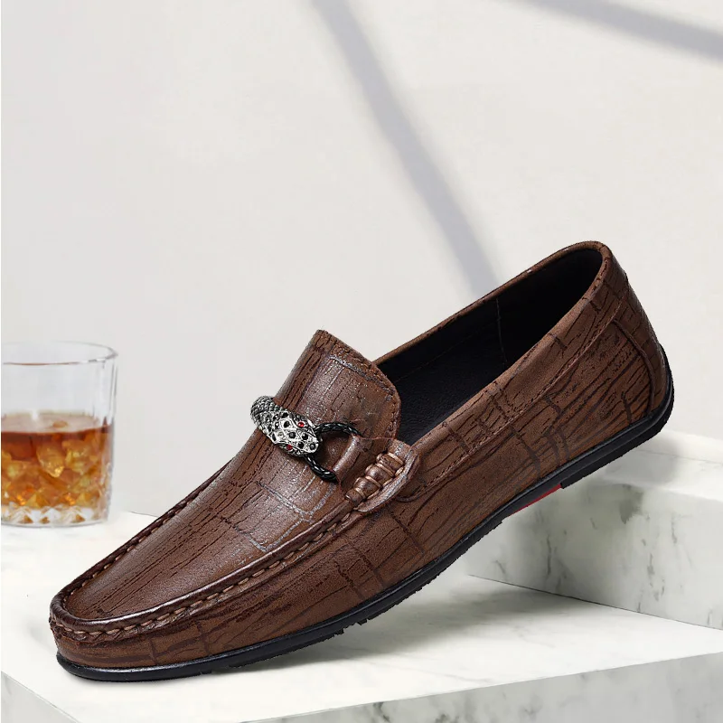 High-end Luxury Shoes Genuine Leather Brand Designer Loafers Italian Handmade Shoes Mens Slip-on Fashion Casual Shoes Moccasin 
High-end Luxury Shoes Genuine Leather Brand Designer Loafers Italian Handmade Shoes Mens Slip-on Fashion Casual Shoes Moccasin