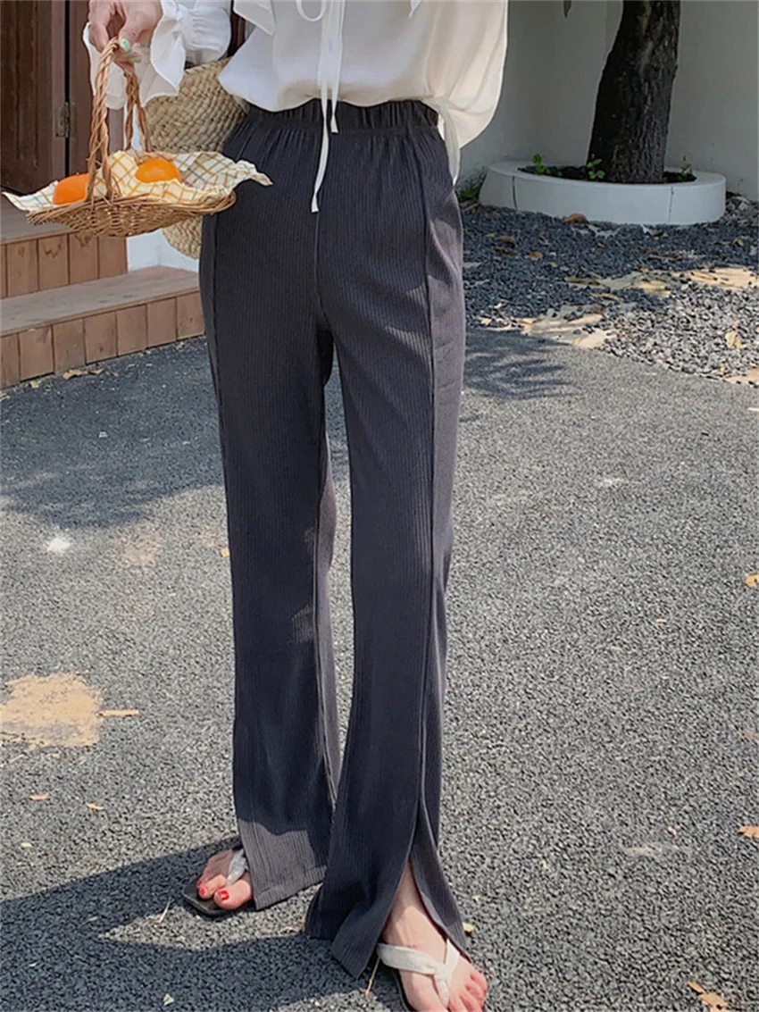 HziriP 2022 Slim Women Flare Pants Split Solid New High Waist Casual Fashion All Match Streetwear Loose Chic Work Wear Trousers
HziriP 2022 Slim Women Flare Pants Split Solid New High Waist Casual Fashion All Match Streetwear Loose Chic Work Wear Trousers