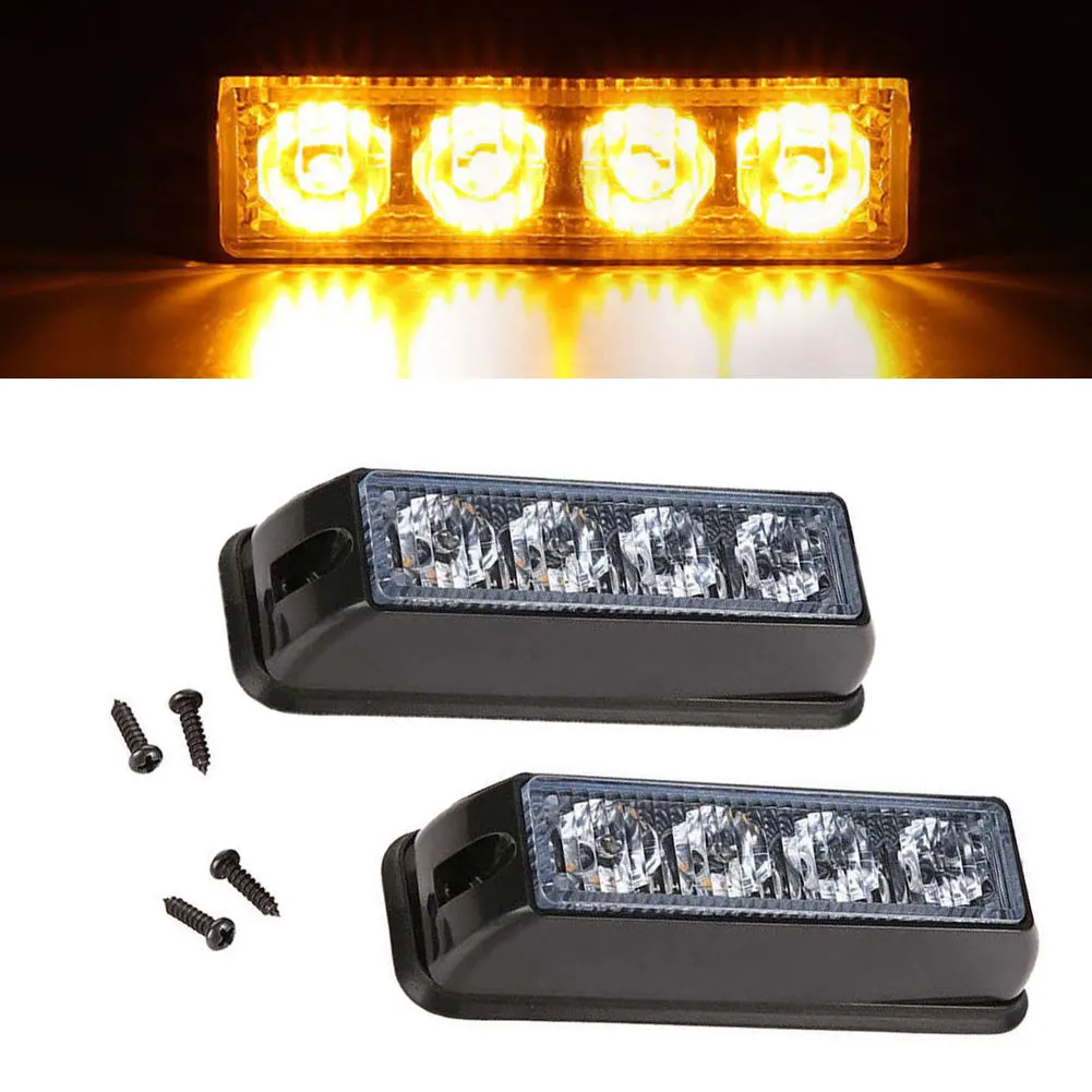 2x 12-24V 4 LED Amber Flash Flashing Recovery Strobe Car Emergency Signal Led Orange Grill Breakdown Light Fog Light Beacon
2x 12-24V 4 LED Amber Flash Flashing Recovery Strobe Car Emergency Signal Led Orange Grill Breakdown Light Fog Light Beacon